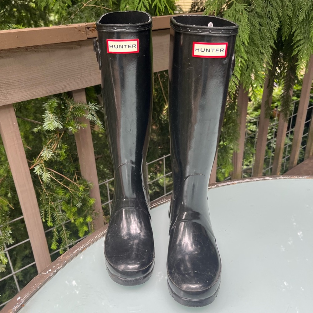 Hunter Classic Black Waterproof Boots size 6